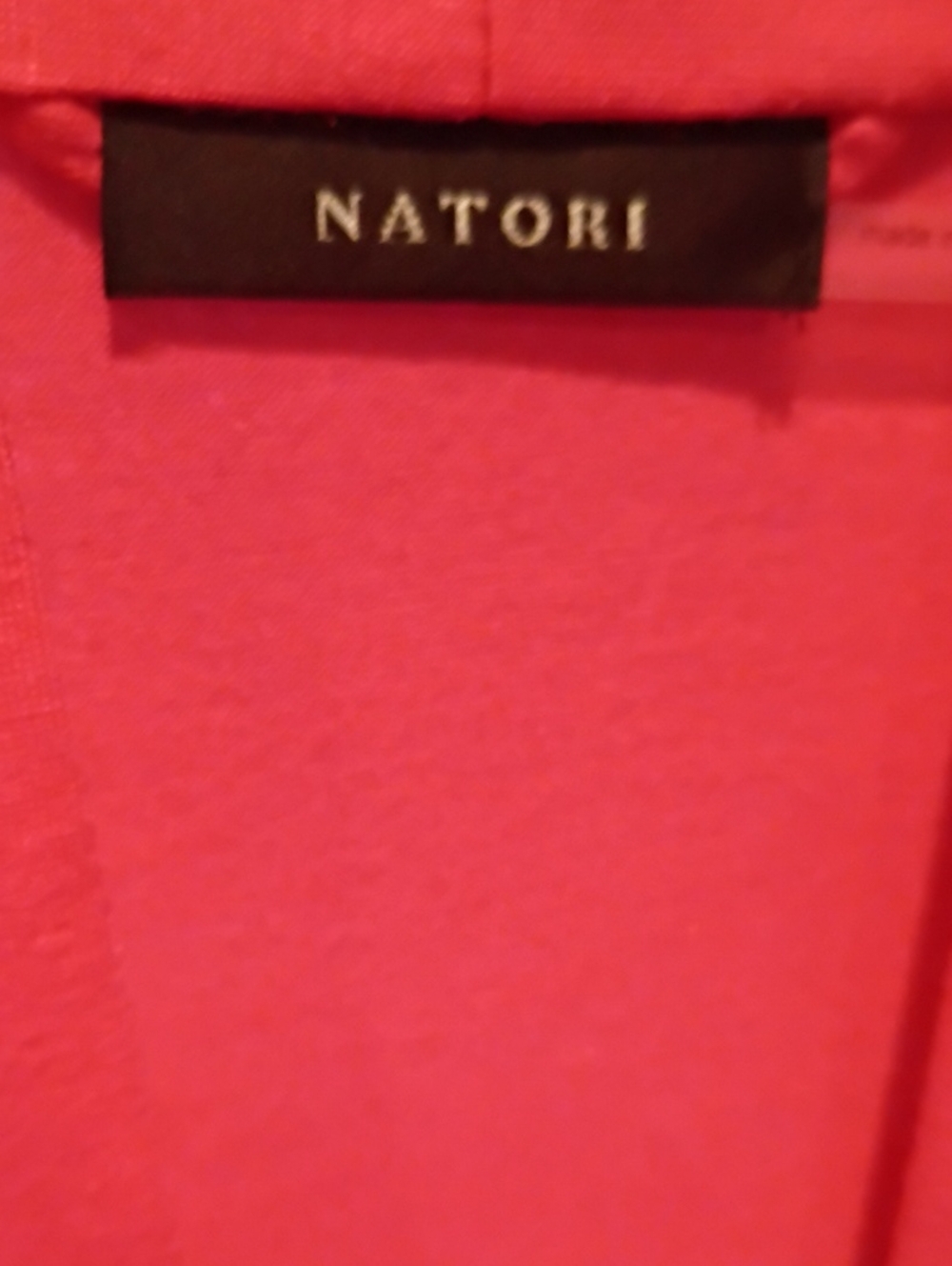 Natori Coral-Pink And White 2-pc Robe and Nightie Set
